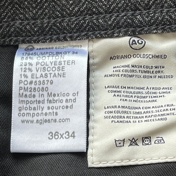 Adriano Goldschmied AG Herringbone Everett Slim Straight Leg Jean Size 36/34 NEW - Picture 11 of 12
